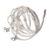 Audífonos Estéreo Jewelry Pearl Collar Con Micrófono