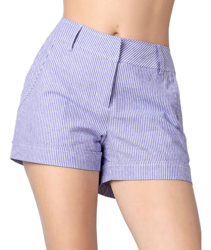 Short Mujer Casual Recto Azul Stfashion 53005000