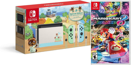 Consola Animal Crossing New Horizons + Mariokart Deluxe 8