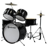 Extreme Exbt022 Bateria Junior Negra 5 Pzas. Aro Negro