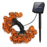 Guirnalda Led Solar Calabazas Halloween 30 Led 6 Metros