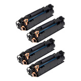 4 Toner Compatível Hp Para P1102 P1102w P1005 P1006 P1606 