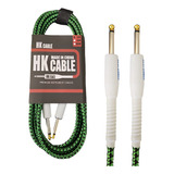 Cable Plug Plug De 3 Metros Entelado Cable De Bajo Guitarra