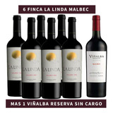 Promo 6 Vinos Finca La Linda Malbec+ 1 Viñalba Res Sin Cargo