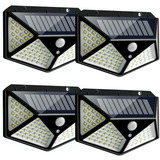 Aplique Lampara Solar X4 114led Con Sensor De Movimiento