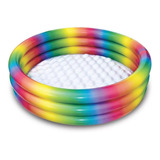 Piscina Redonda Diseño Arcoiris Para Niños 130cm