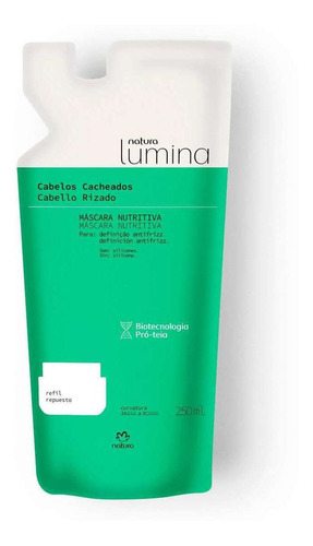 Repuesto Mascara Nutritiva Cabello Rizado Lumina 250ml