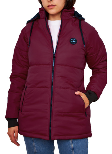 Campera Mujer Parka De Abrigo, Capucha Desmontable C-art 446