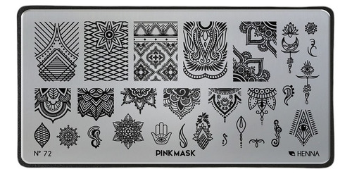 Placa Stamping Pink Mask #72 Henna