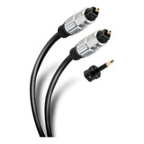 Cable Audio De 1 Optico Macho A 1 Óptico Macho Steren 299-400 Negro De 2m