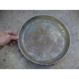 Antiguo Plato De Balanza En Bronce 31,8 Diametro X 4,5 Alto