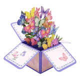 Cartão De Felicitações De Buquê De Flores De Papel 3d (prese