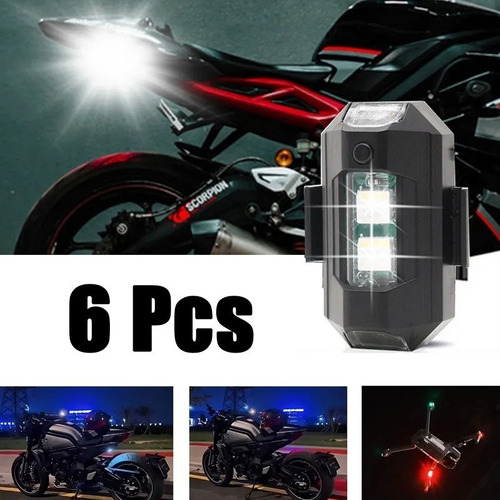 Estrobo Luces Led Recargable Auto Moto Bicicleta Drones  [u]