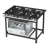 Fogão Industrial 6 Bocas 30x30 Bp Com Forno Frete Gratis