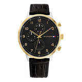 Reloj Tommy Hilfiger Hombre Leonard Negro 1791986 - S007 Color De La Correa Multicolor