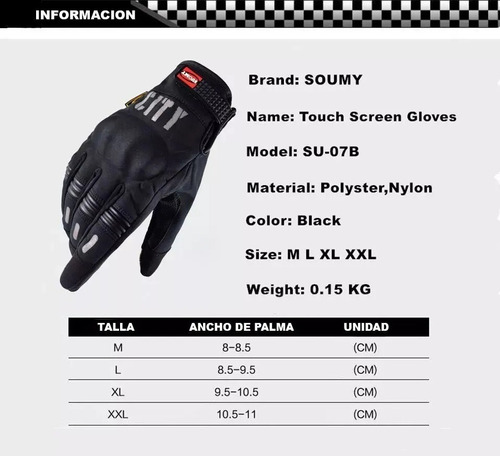 Guantes City Impermeable Con Tactil Para Moto Foto 5