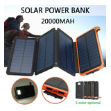 Batería Portátil 20000mah Y 4 Paneles Solar