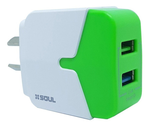 Cargador Adaptador Doble Usb 2.4 Amp + Cable Usb A Tipo C