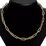 Choker Colar Feminino Gargantilha Elos 4mm Folheado A Ouro