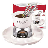 Aparelho Conjunto De Fondue 8 Peças Frutas Queijos Chocolate