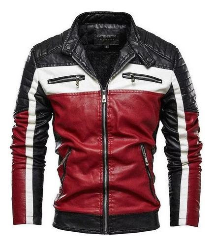 Chaqueta De Cuero Colorida Para Hombre, Ropa De Motero