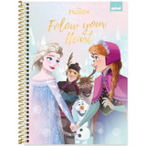 Caderno Disney Frozen Ana Elsa Olaf Capa Dura 80 F Cor Rosa
