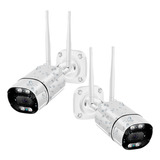 Combo 2 Camaras Exterior Fija Ip Visión Noctura Exteriores