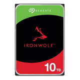 Disco Duro Interno Seagate Ironwolf De 10 Tb Sata Iii Color Rojo