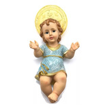 Menino Jesus 30cm Auréola Luminosa Por Led Presépio Natal