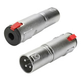 Conector Adaptador Xlr Macho X P10 F P/ Extensão De Fone C/2