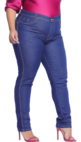 Kit 2 Calças Jeans Plus Size Cintura Alta 