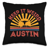 Stigmota Austin, Texas Keep It Weird Longhorn Sunset Throw P