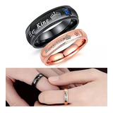 Anillos Para Parejas Novios Par King Y Queen Promesa De Amor