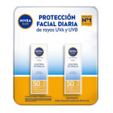 Bloqueador Solar Facial Control Brillo 2pzs 50ml C/u Nivea