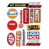 Calcos Gulf Edelbrock Auto Meter Iapel Ngk Noz Liqui Moly 