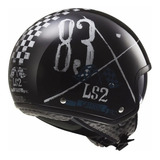 Casco Abierto Ls2 561 C/visor Wave Greatest Negr Avant Motos