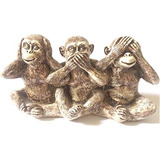Escultura Resina  Monos Sabios  Decoración Hogar 8 