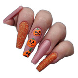 24 Uñas Postizas De Halloween Con Diseño De Fantasmas Y Cala