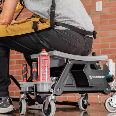 Asiento Para Mecánico Powerbuilt Con Organizador, Uso Rudo