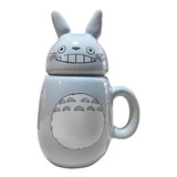 Taza Totoro 3d Con Tapa Ceramica Premium