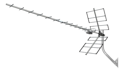 Antena Digital Yagi 4k Hdtv Proeletronic + Mastro + Cabo 