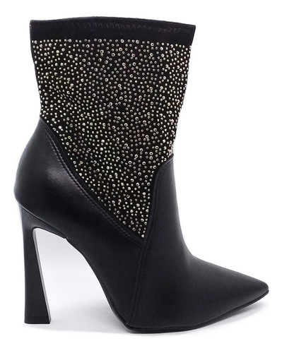 Botas Botinetas Vizzano Strass Taco 9cm Mujer Cierre 3102102