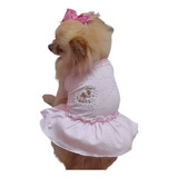 Fantasia Pet Rosa Princesa Vestido Pinscher Spitz Shitzu Pug