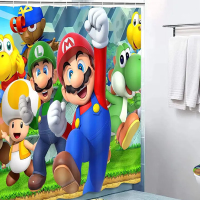 Z Juego De 4 Cortinas De Ducha Impermeables Mario &amp;amp;