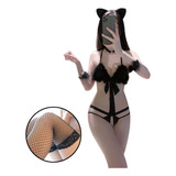 6pcs Sexy Baby Doll Lenceria Traje Gato Y Conejo Ropa Mujer