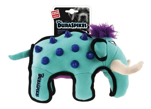 Peluche Para Perro Premium Gigwi Duraspikes Mamut 25cm Color Turquesa