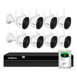 Kit 8 Câmeras Wifi Im5 Intelbras Im5 + Nvr 8 Canais + Hd 1tb