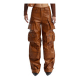 2024 Nuevo Estilo Workwear Patchwork Pantalones Sueltos