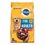 Pedigree Alimento Seco Perro Adulto Carne Pollo Cereal 8kg