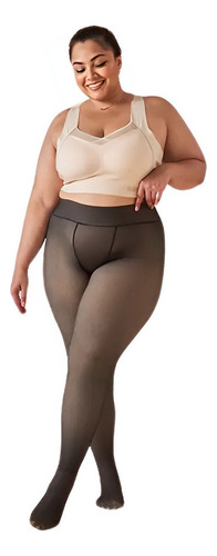 Meia Calça Peluciada Térmica Plus Size Translucida G1 Ao G4